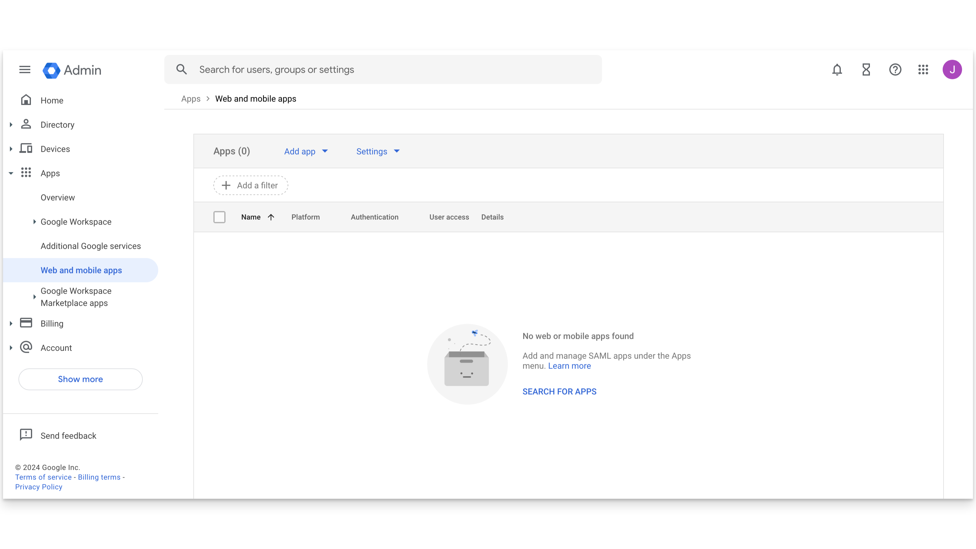 Google Admin SSO