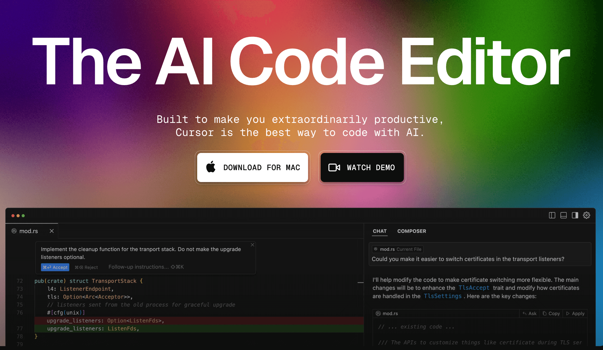 cursor ai code editor