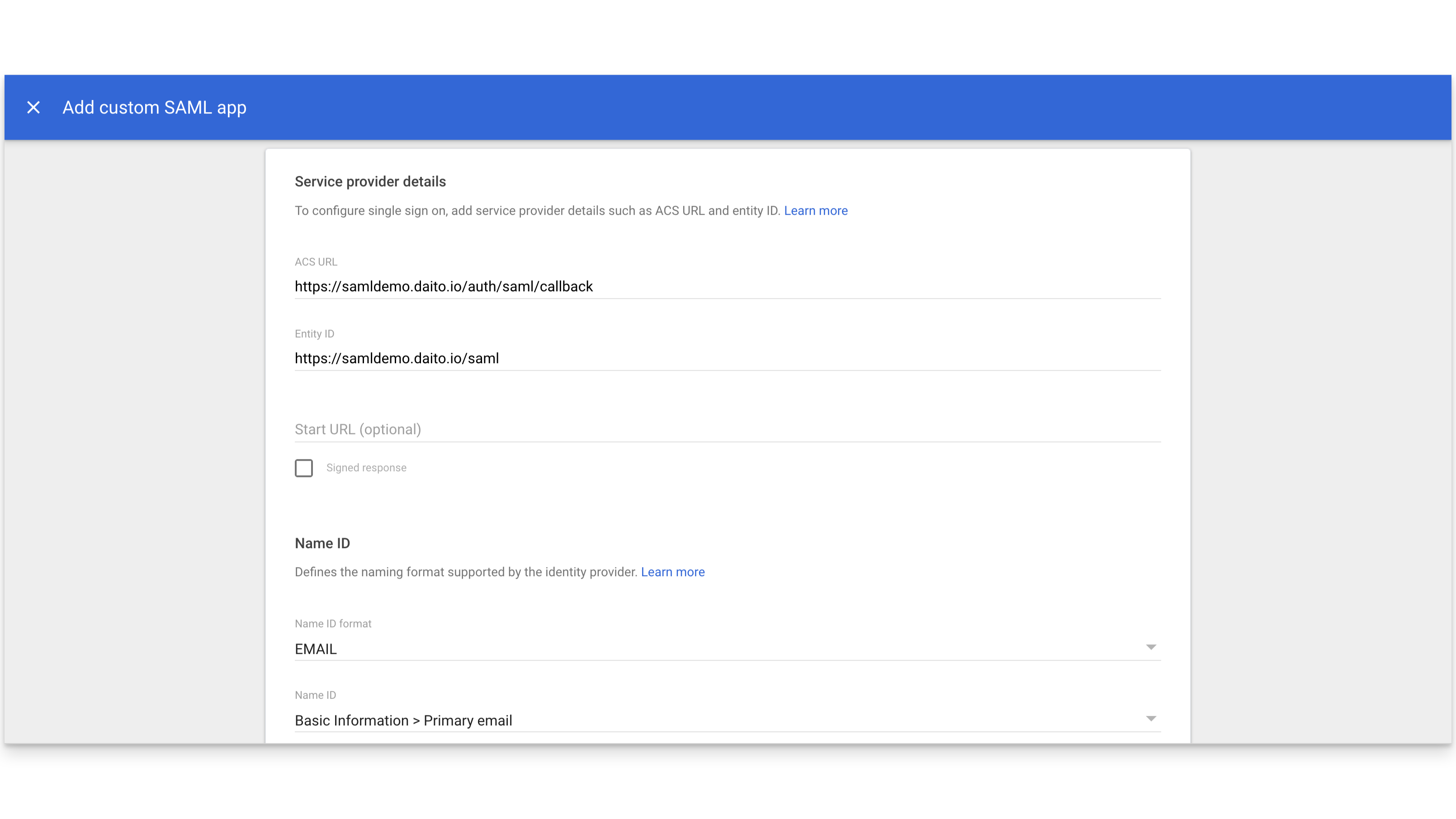 Google add custom smal app