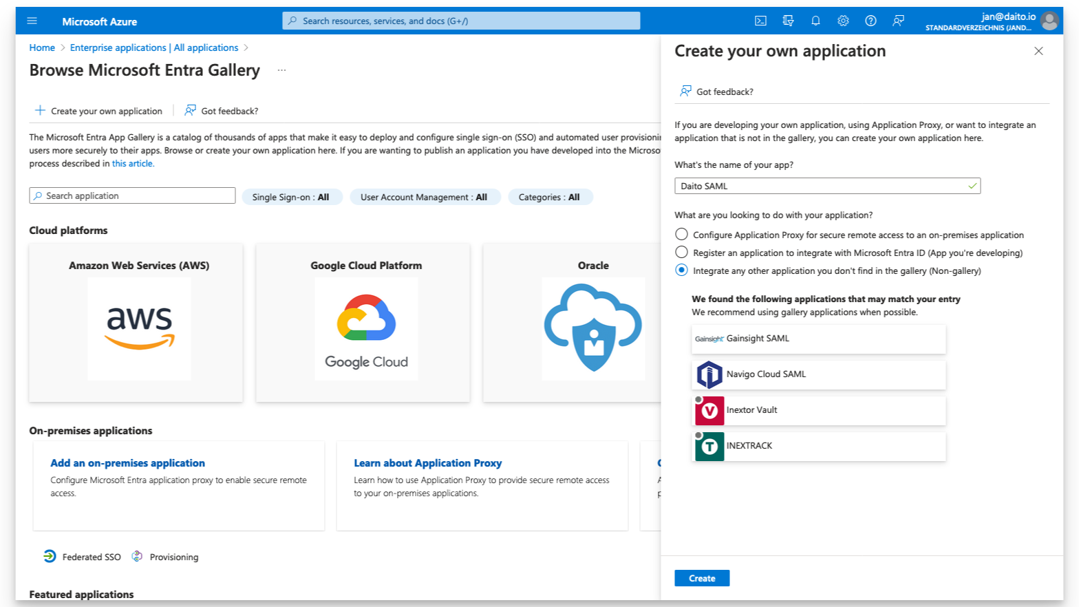 Microsoft create your own application