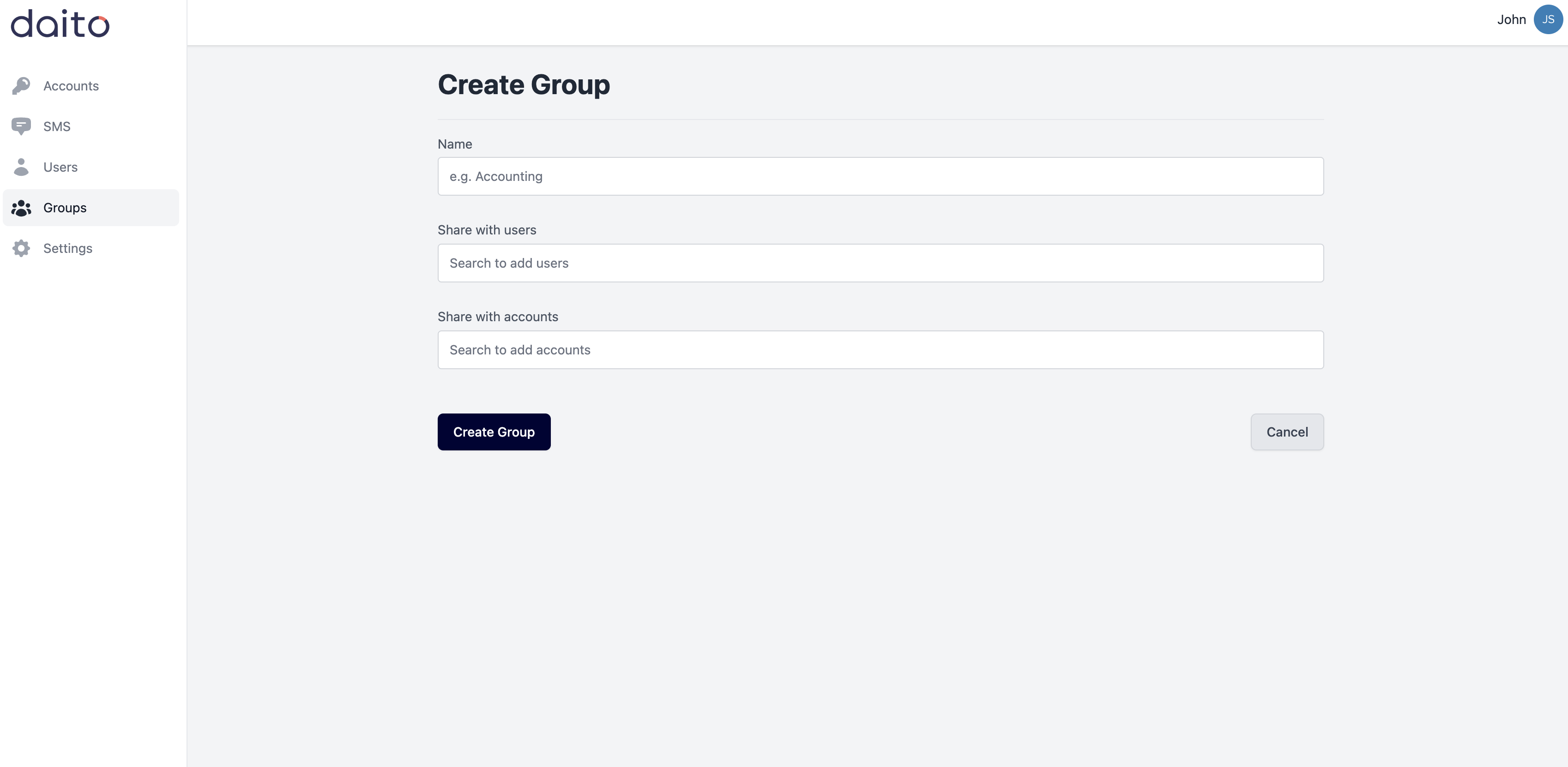create group