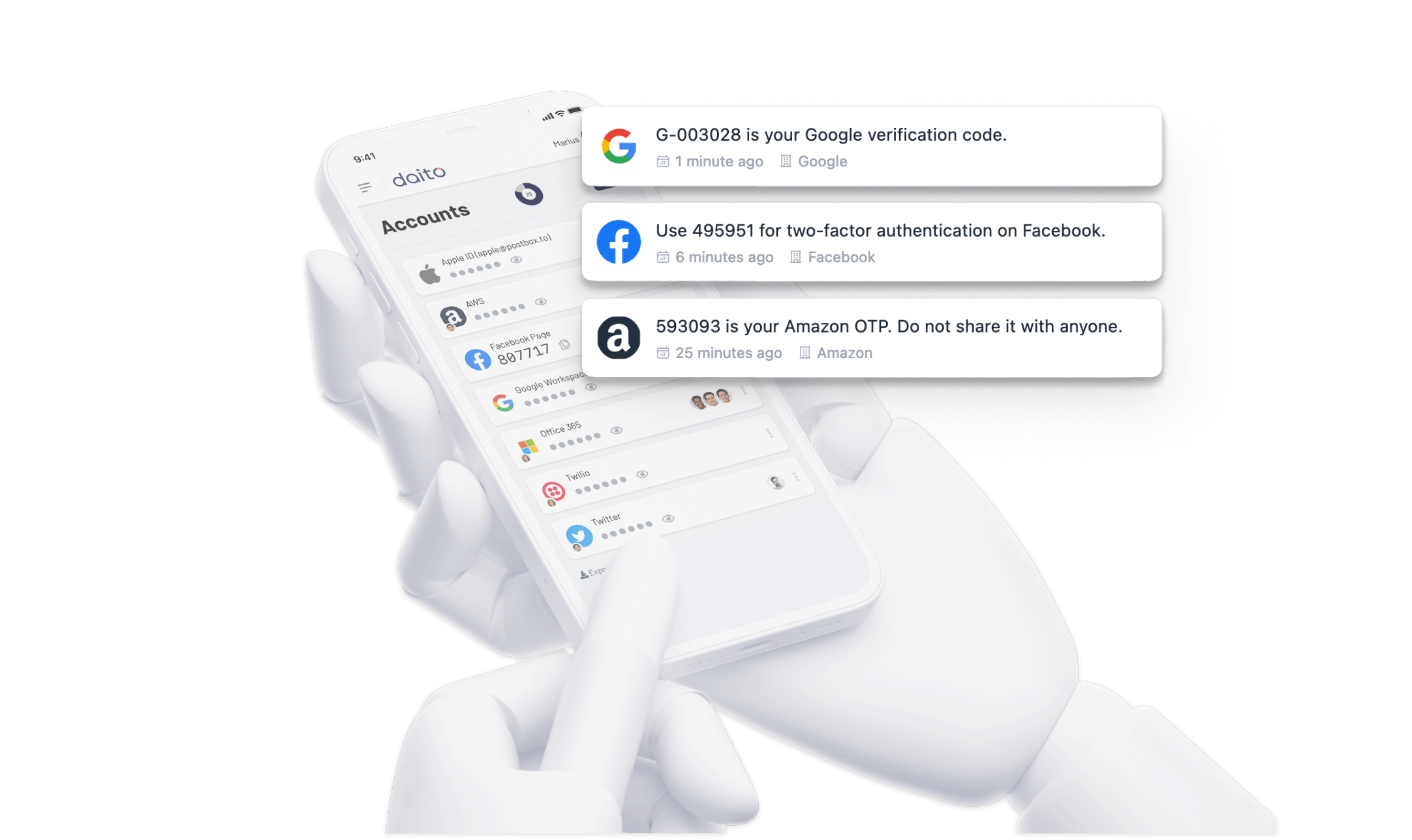 Daito 2fa sms