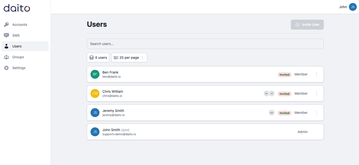 Daito users page